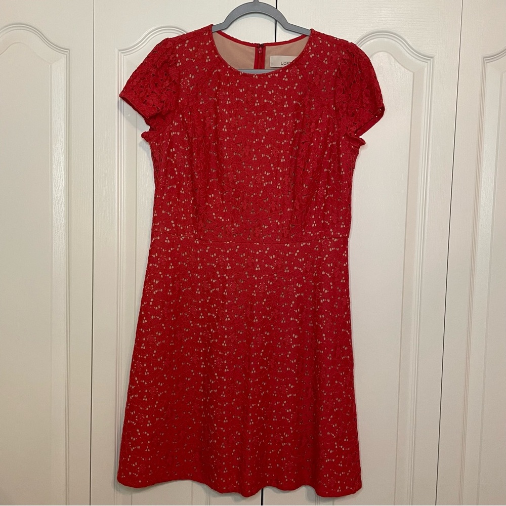 LOFT lace overlay dress